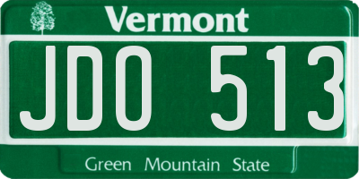 VT license plate JDO513