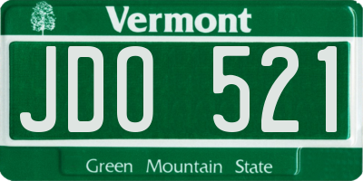 VT license plate JDO521