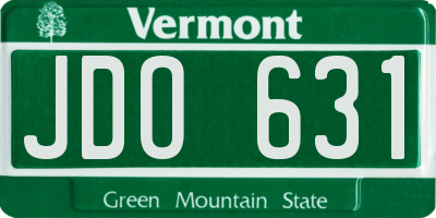 VT license plate JDO631