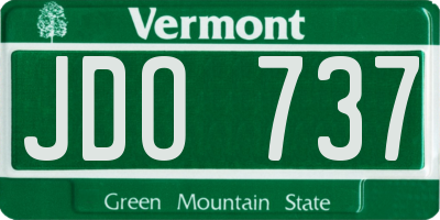 VT license plate JDO737
