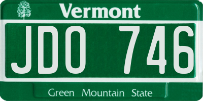 VT license plate JDO746
