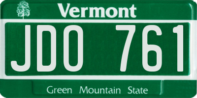 VT license plate JDO761