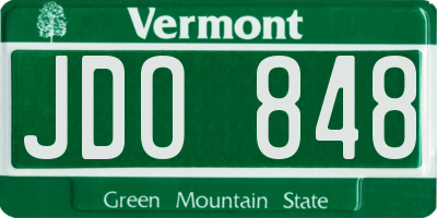 VT license plate JDO848