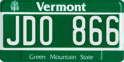 VT license plate JDO866