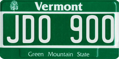 VT license plate JDO900