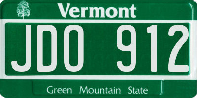 VT license plate JDO912