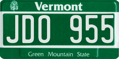 VT license plate JDO955