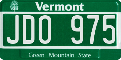 VT license plate JDO975