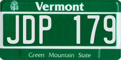 VT license plate JDP179