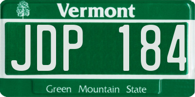 VT license plate JDP184