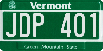 VT license plate JDP401