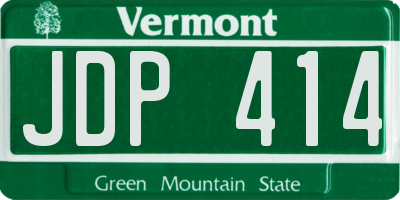 VT license plate JDP414