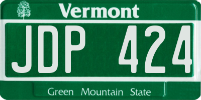 VT license plate JDP424