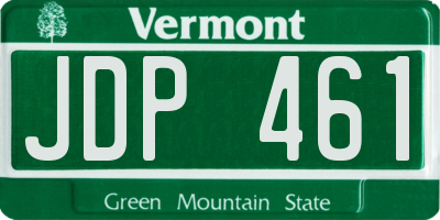 VT license plate JDP461