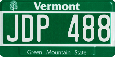 VT license plate JDP488