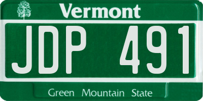 VT license plate JDP491