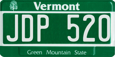 VT license plate JDP520