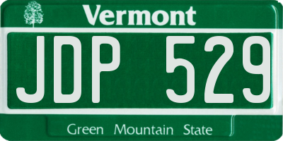 VT license plate JDP529