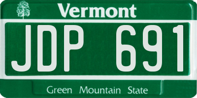 VT license plate JDP691