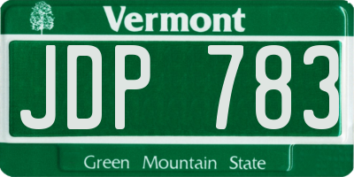 VT license plate JDP783