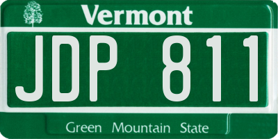 VT license plate JDP811