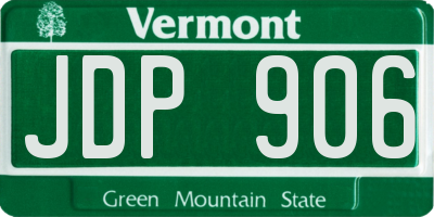 VT license plate JDP906
