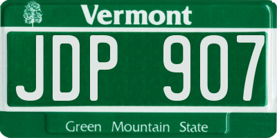 VT license plate JDP907