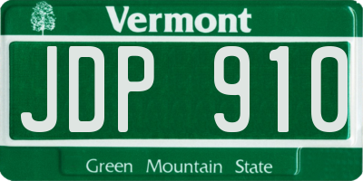 VT license plate JDP910