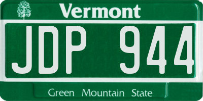 VT license plate JDP944