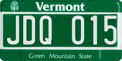 VT license plate JDQ015