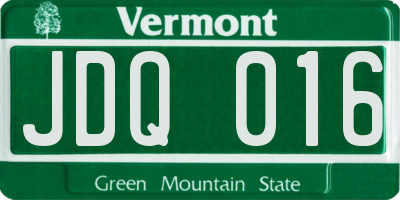 VT license plate JDQ016