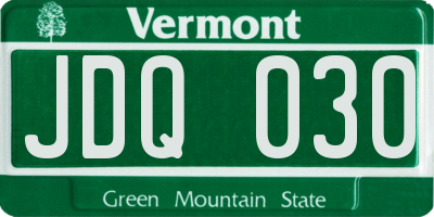 VT license plate JDQ030