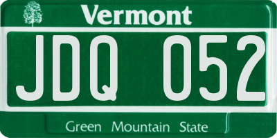 VT license plate JDQ052