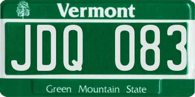 VT license plate JDQ083