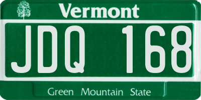 VT license plate JDQ168
