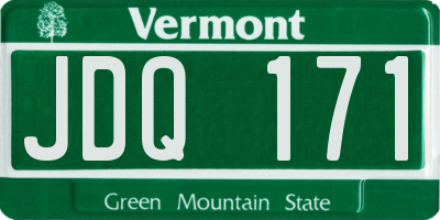 VT license plate JDQ171