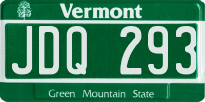 VT license plate JDQ293