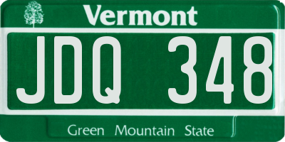 VT license plate JDQ348