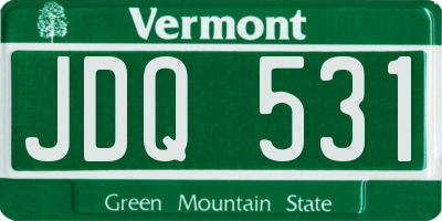 VT license plate JDQ531