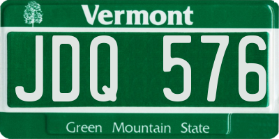 VT license plate JDQ576
