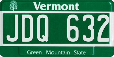 VT license plate JDQ632