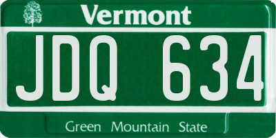VT license plate JDQ634