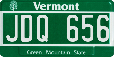 VT license plate JDQ656