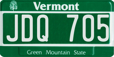 VT license plate JDQ705