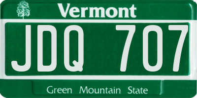 VT license plate JDQ707