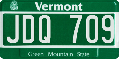 VT license plate JDQ709