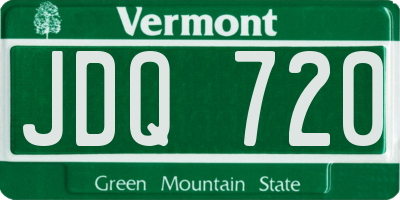 VT license plate JDQ720