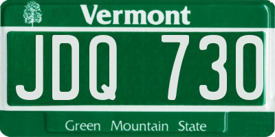 VT license plate JDQ730