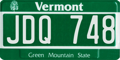 VT license plate JDQ748