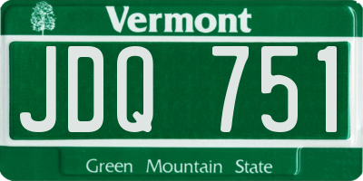VT license plate JDQ751